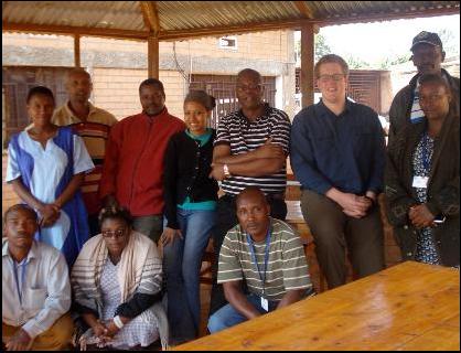 Luwam Berhane '09-'10 PiAf Fellow and Tony Speare '10-'11 PiAf Fellow at Lutheran World Federation in Burundi
