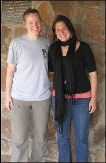 Allison Williams '09-'10 PiAf Fellow and Theresa Laverty '10-'11 PiAf Fellow at Mpala in Kenya