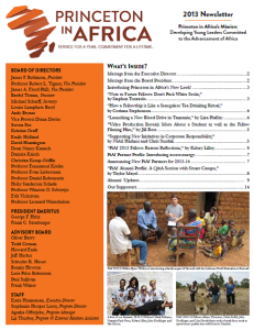 PiAf 2013 Newsletter