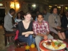 Current Fellows Yash Gharat and Elise Barry at dinner in Ethiopia