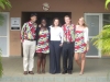 PiAf Fellows in Gabon show off their matching African Print Friday attire (Nabil, Akornefa, Shameika - shirt coming soon!, Chris & Lisa)