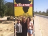 Daniel_J Liron_R and Quinlan_E at Kenyan equator in Nanyuki