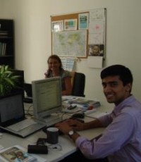 Abhit at his desk in his WFP office in Dakar.