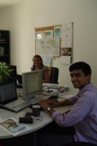 Abhit at his desk in his WFP office in Dakar.