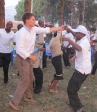 Bjorn dancing at a Burundi Independence Day celebration.