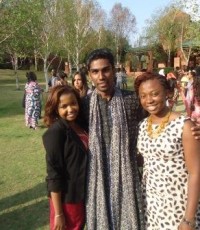 Liz (left) with former PiAf ALA Fellows Veda Sunassee and Sheila Agiti.