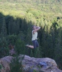 Dara hiking through the Kakamega Forest