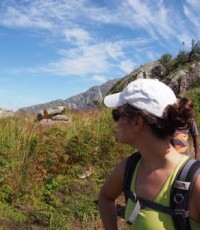 Kate hiking on Mount Mulanje in southern Malawi