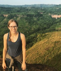 Liz in Kapchorwa near Sipi Falls Eastern Uganda