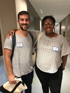 PiAf alumni Tyler McBrien (left) and Shayla Reid (right) at the 2018-19 Fellows' Orientation